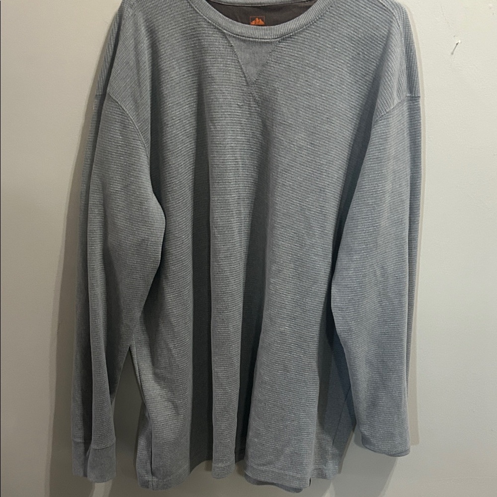 Northwest Heather Gray Ribbed Long Sleeve Tee